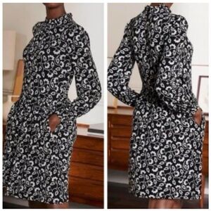 Boden Clara Black & White Floral Dress